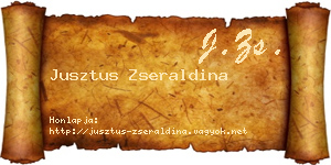 Jusztus Zseraldina névjegykártya